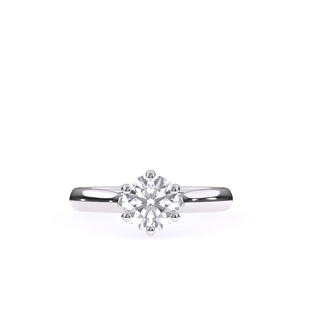 Classic Lab Grown Round Diamond Solitaire Ring